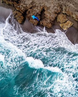 Rock formation in sea