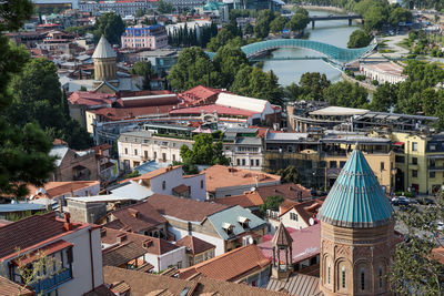 Beautiful panoramic view of tbilisi