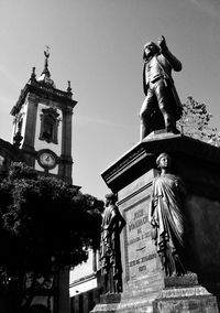 Low angle view of statue