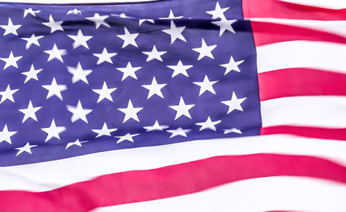 Close-up of flag against blue sky