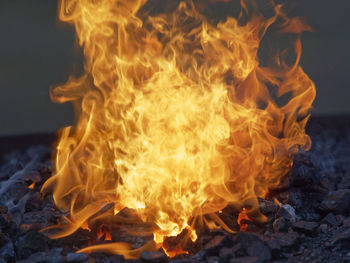 Close-up of bonfire