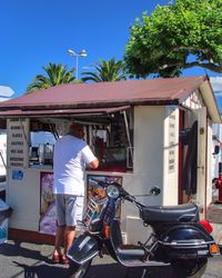 Built structure against blue sky