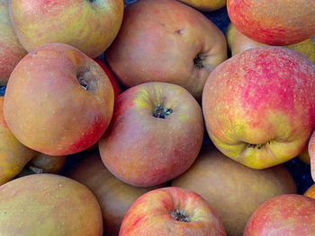 Full frame shot of red apples