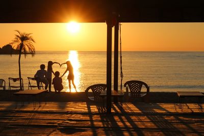 Sunset over sea