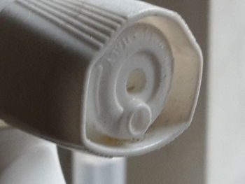 Close-up of white object on white surface