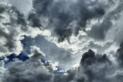 Low angle view of clouds in sky