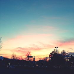 View of road at sunset