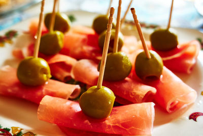 Close-up of appetizer in plate