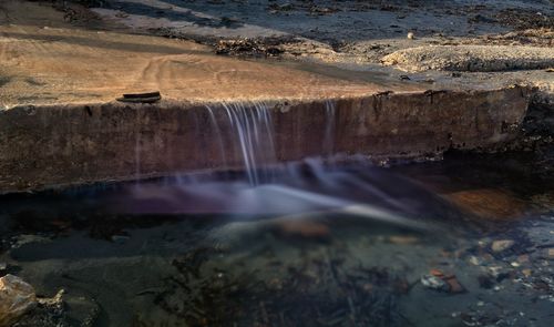 Scenic view of waterfall