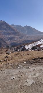 Scenic view of landscape against clear sky