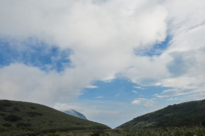 Low angle view of mountain against sky