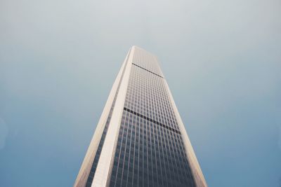 Low angle view of modern building against sky