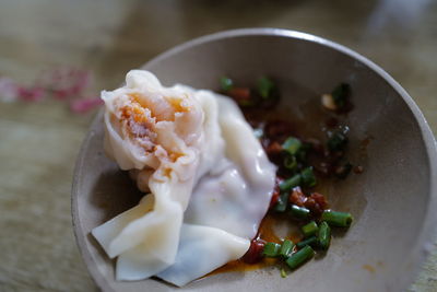 Close-up of ice cream in plate