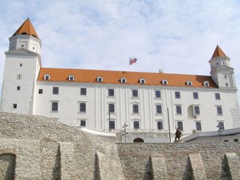 Low angle view of building against sky