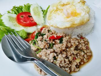 Close-up of salad in plate