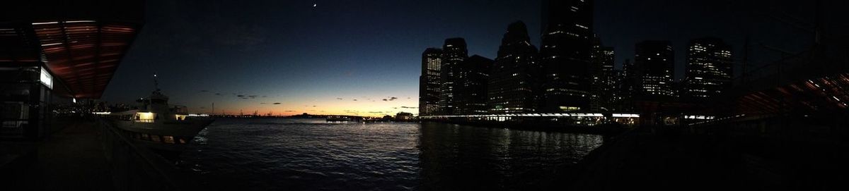 Illuminated city at night