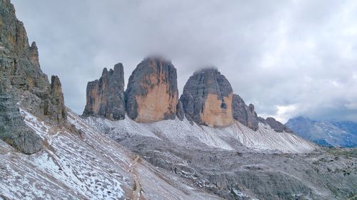 Panoramic view of mountains against sky