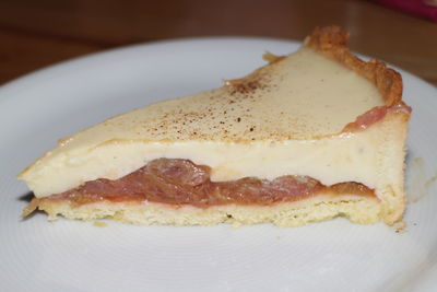 Close-up of breakfast served in plate