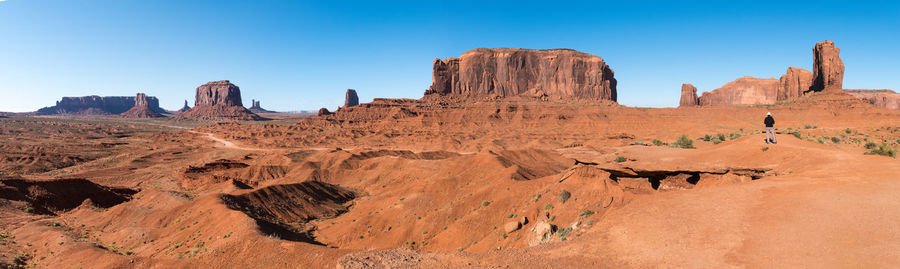 Low angle view of rock formations