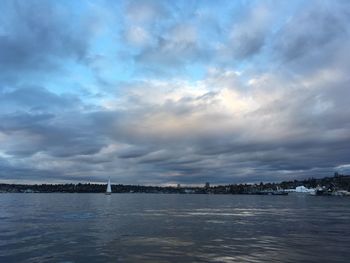 Scenic view of sea against sky