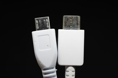 Close-up of objects over black background