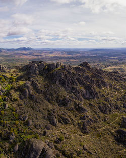 Aerial view of landscape against sky