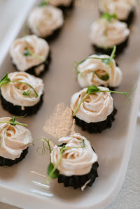 Close-up of food on table