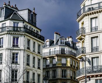 Low angle view of buildings against sky