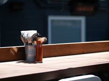 Close-up of drink on table in restaurant