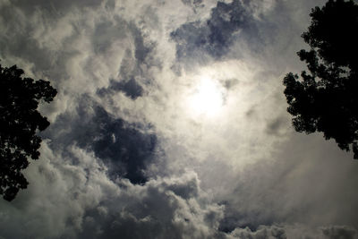 Low angle view of cloudy sky