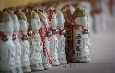 Close-up of figurine on table