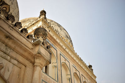 Low angle view of historical building against sky