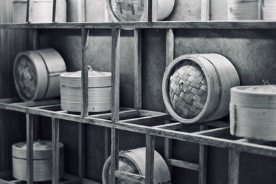 Stack of pipes in container