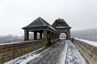 Edersee dam in winter, deutschland.