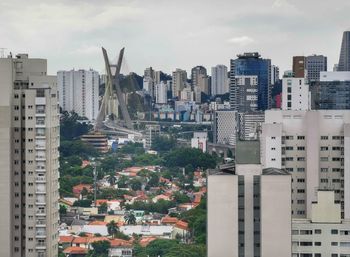 Buildings in city against sky