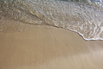 Close-up of sand on beach