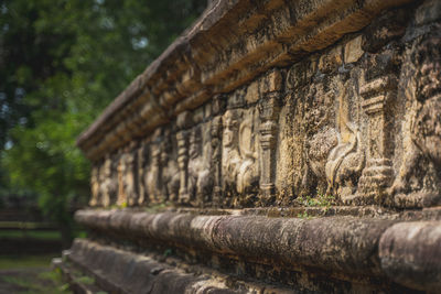 Close-up of wooden fence