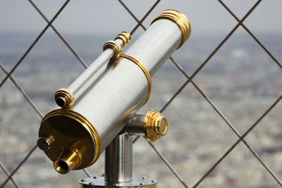 Low angle view of metal structure against sky