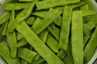 High angle view of chopped vegetables