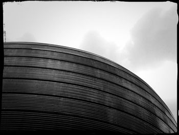 Low angle view of modern building against sky