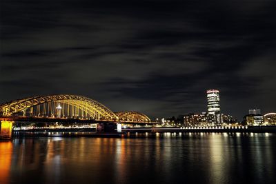 Illuminated city at night