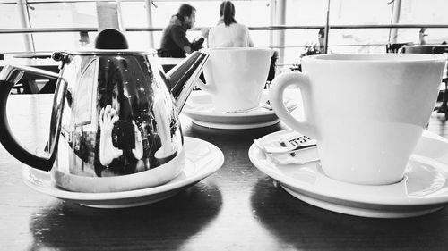 Coffee cup on table
