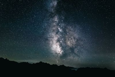 Low angle view of starry sky