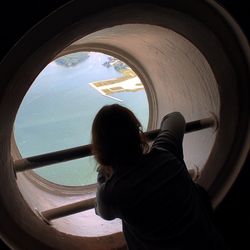 Close-up of woman against sky