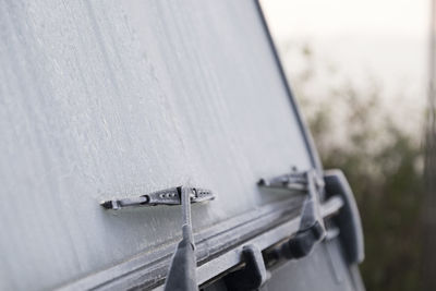 Close-up of windshield of vehicle