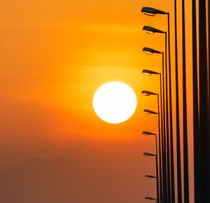 Low angle view of yellow sky during sunset