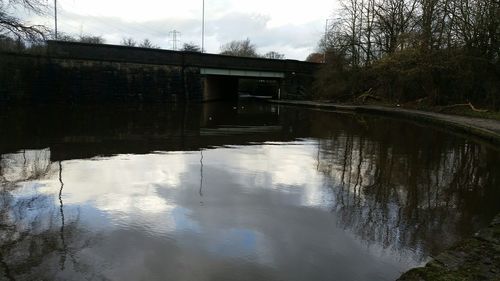 Reflection of built structures in water