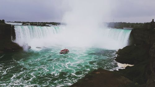 Panoramic view of waterfall