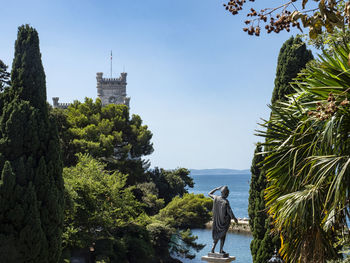 Vieo of miramare castle in trieste