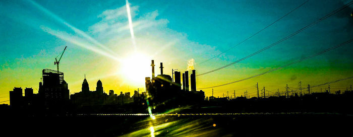 Sun shining through clouds